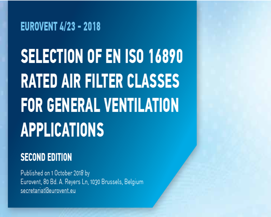 Eurovent, ISO 16890 Hava Filtresi Sınıflarının Seçimi Konusunda Endüstri Tavsiyesini Güncelledi