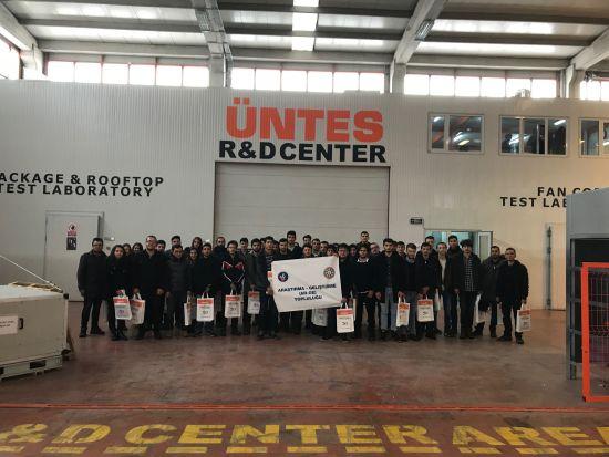 Üntes, Kırıkkale Üniversitesi Makine Mühendisliği Ar-Ge Topluluğu Öğrencilerini Fabrikasında Ağırladı